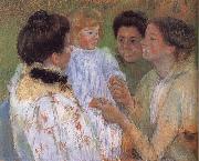 Mary Cassatt Women complimenting the child oil